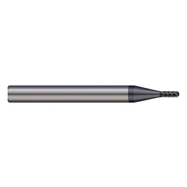 End Mill for Hardened Steels - Ball 0.0620" (1/16) Cutter DIA x 0.3120" (5/16) Length of Cut